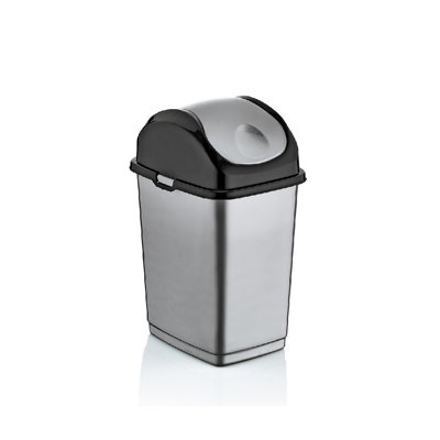 Spina Plastic Swing Top Waste Basket - 2.5 Gallons
