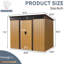 Rangement extérieur verrouillable en métal 8 x 6 pi - Jardin sécuritaire, équipement de pelouse avec résistance idéal pour-117455840