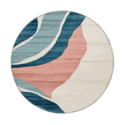 Watercolor Beige Indoor and Outdoor Area Rug