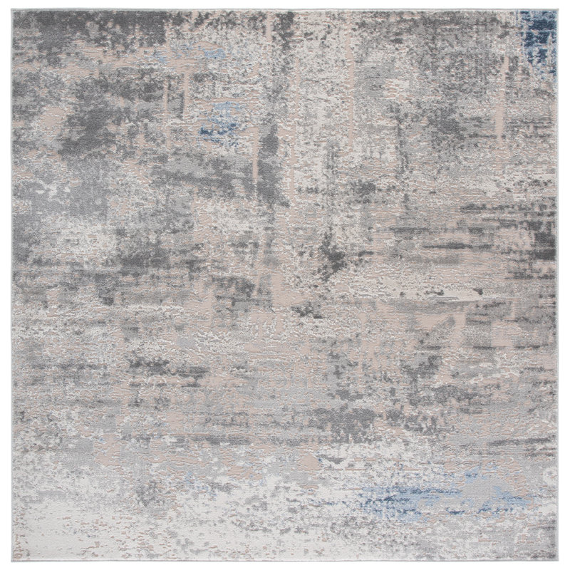Palma 364 Performance Abstract Rug, 6'-7" X 6'-7" Square