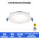 4-in. Slim Recessed LED Downlight, Colour Temperature Selection, Dimmable, Stepped Baffle, White Trim