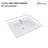 24" White Ceramic Rectangular Bathroom Single Vanity Top Sink Only with Overflow-100013829