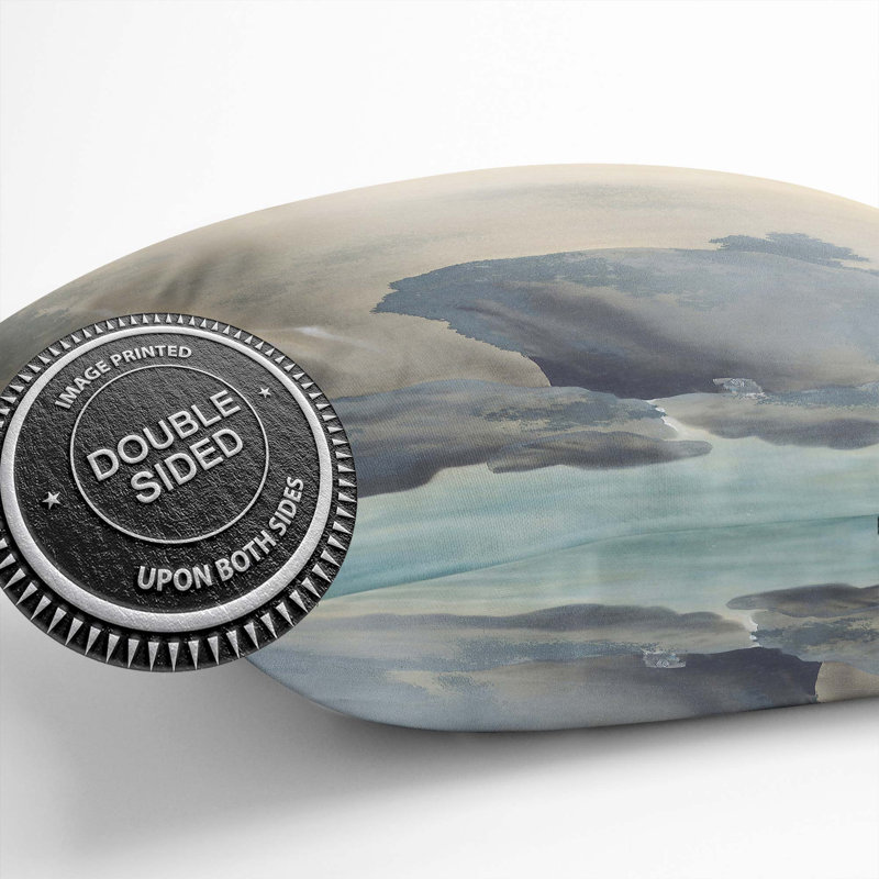 Towing a Boat by Yokoyama Taikan Cushion with Filling, 55cm H x 55cm W x 20cm D