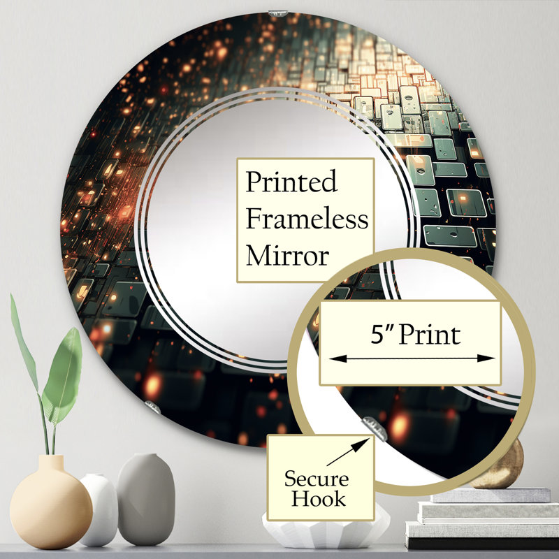 Circle Mirror, 24" x 24"