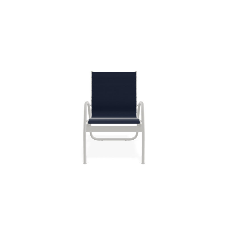 Fauteuil de patio Gardenella, Neige texturée, Bleu marine 13D Sunbrella®