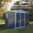 10FTx8FT Garden Shed, Grey, Aluminum Alloy Frame,4 Windows, Metal Anti-Corrosion