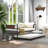 Twin Daybed & Trundle Set, Metal Daybed w/Steel Slats Support, Space-Saving Sofa Bed Trundle