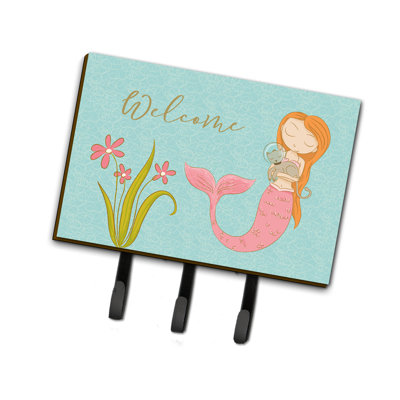 Metal Wall Organizer with Key Hooks