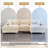 5 - Piece Upholstered White Faux Rabbit Fur Flannel Reversible Modular Sofa Living Room Sectional Couch with Ottoman-850720673-850720679