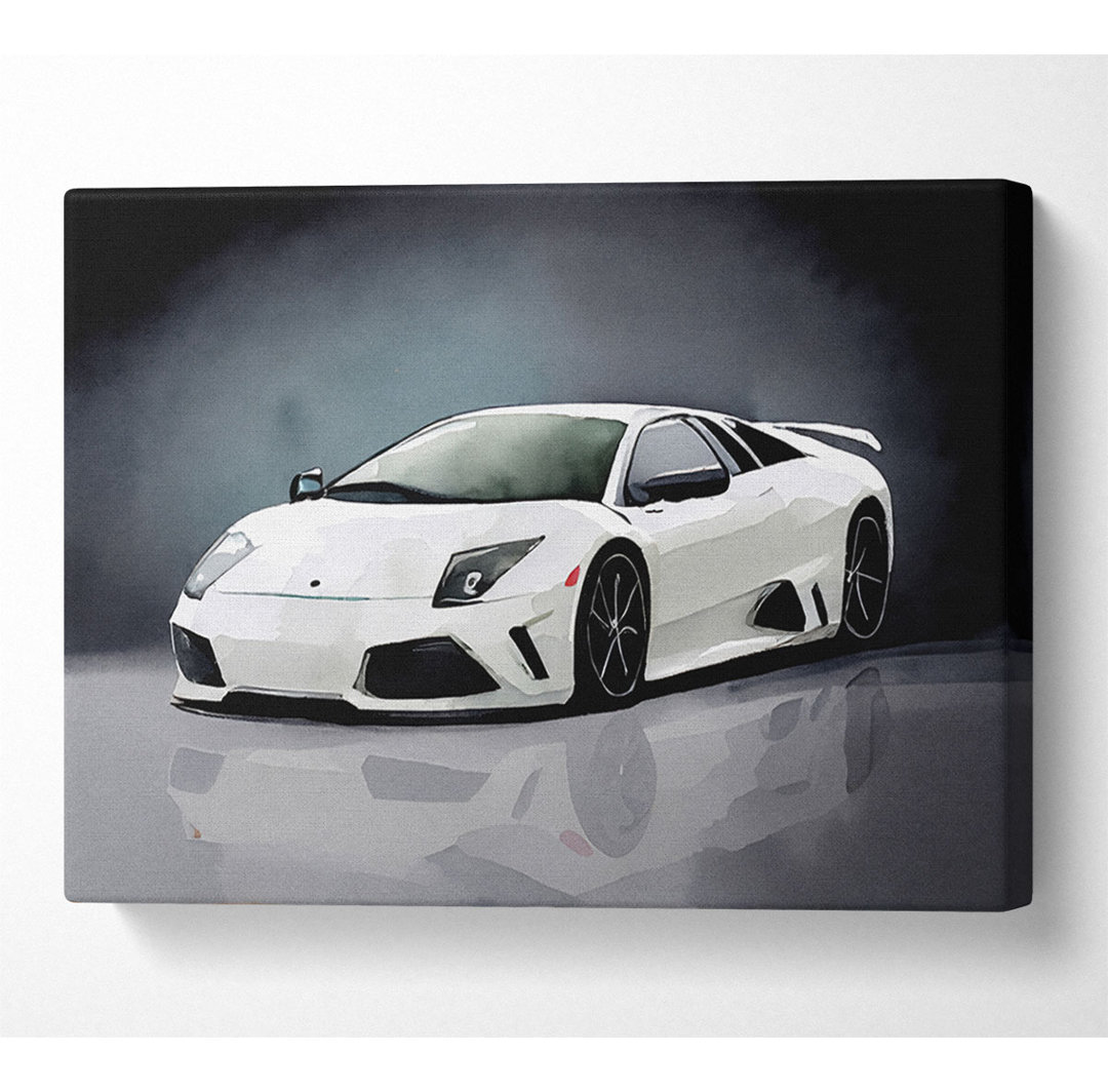 Lamborghini Snow White - Kunstdrucke auf Leinwand