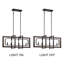 Lustre linéaire en bois naturel et métal noir Minonk 