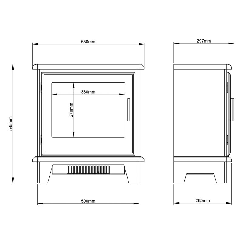 Southgate Electric Stove, Black