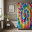 Rideau de douche 1 pièce Color Wave Tie-Dye-698030425