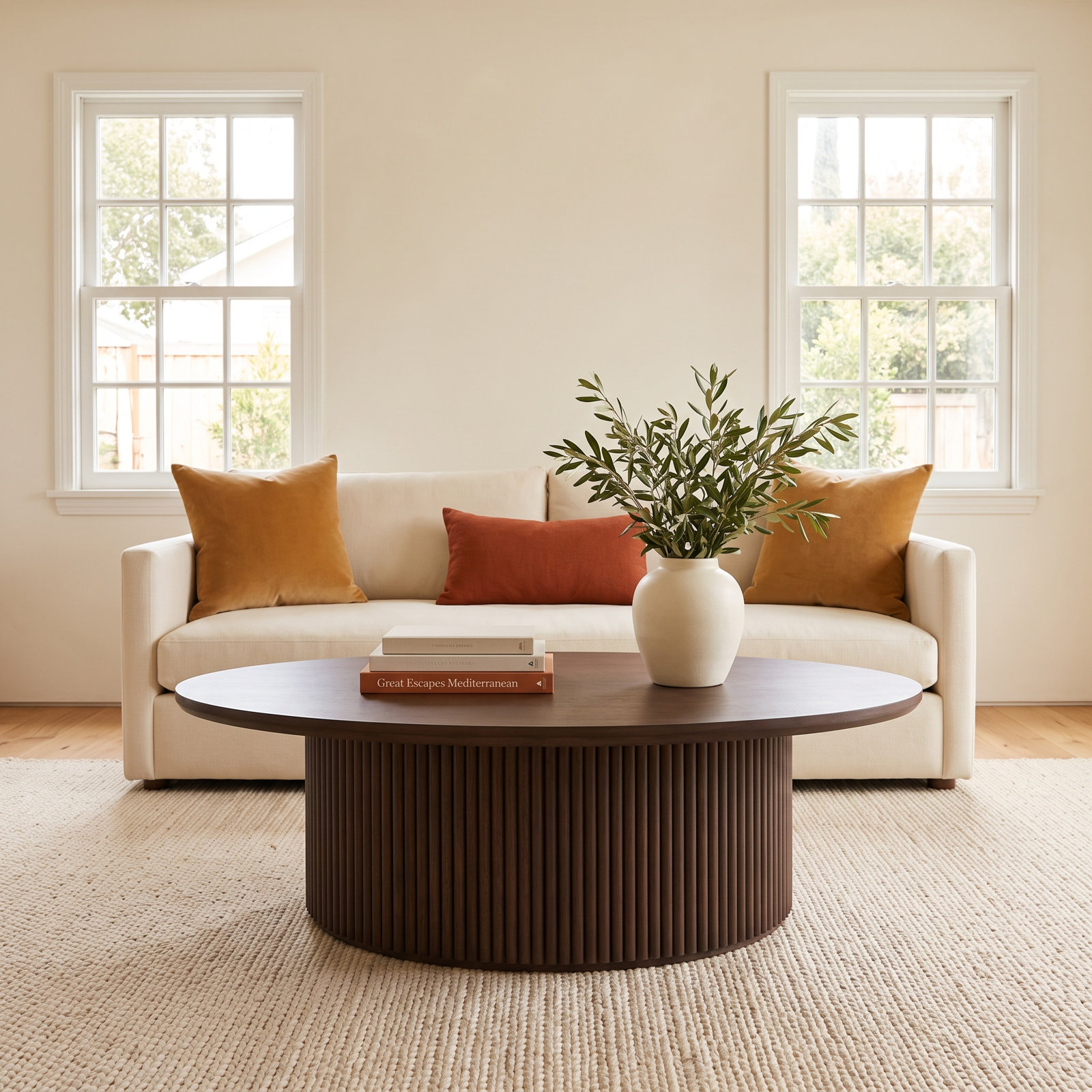 Chessa 48 " Mango Coffee Table, Dark Brown