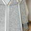 Table basse de style tambour avec incrustation de miroir en cristal, table décorative argent polygonale, mobilier moderne de luxe au design moderne