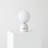 Mila 9.85 in. Mid-Century Modern LED Bedside Table Lamp with Black Marble and Frosted Globe Shade-78049158