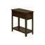 Table d'appoint, table de bout, table d'appoint, table de chevet, chambre à coucher, placage de tiroir de rangement étroit, transitionnel