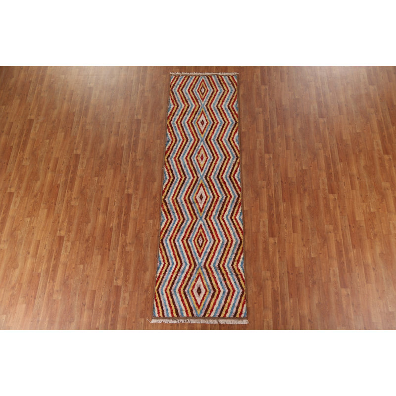 Tapis de couloir marocain oriental noué à la main 3 x 10