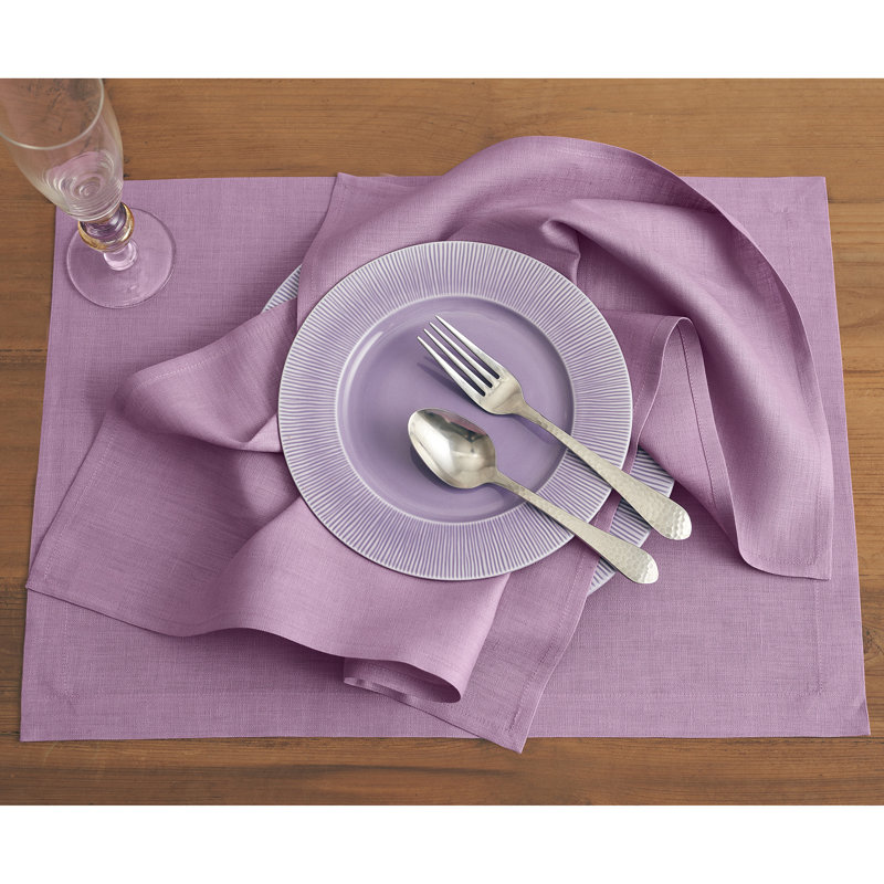 100% Pure Linen Dinner Napkins - Fete, Pink Lemonade
