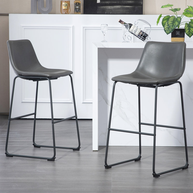 Tabouret de bar et de comptoir Julienn, gris, Tabouret (hauteur de l'assise : 28,5 po)