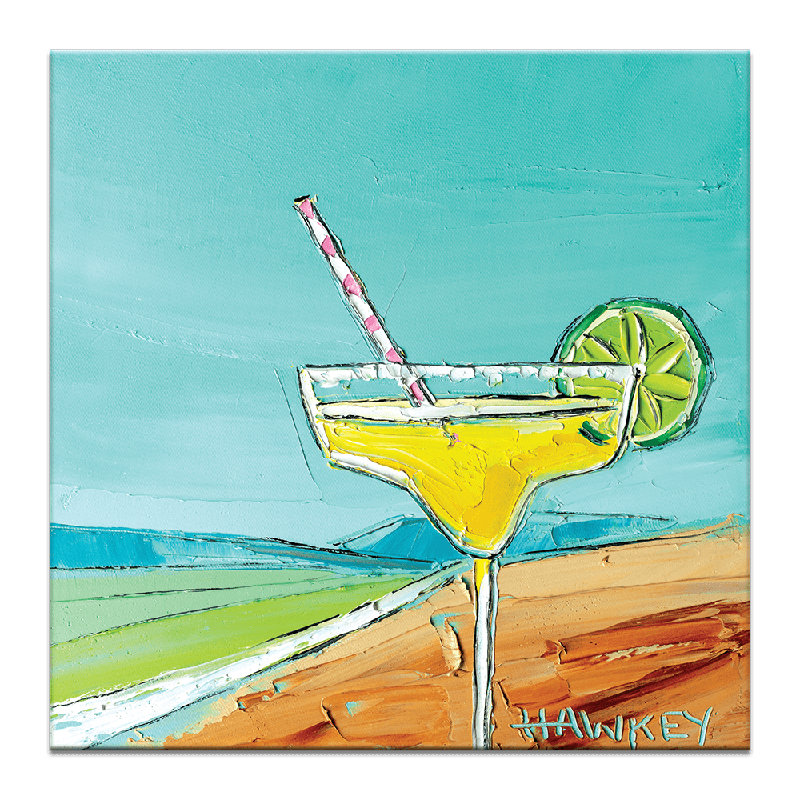 Margarita Bliss by Angela Hawkey - Painting, Wrapped Canvas, 41cm H x 41cm W x 3cm D