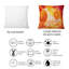 Carré, arbres décoratifs colorés II - coussin décoratif moderne imprimé-60158778