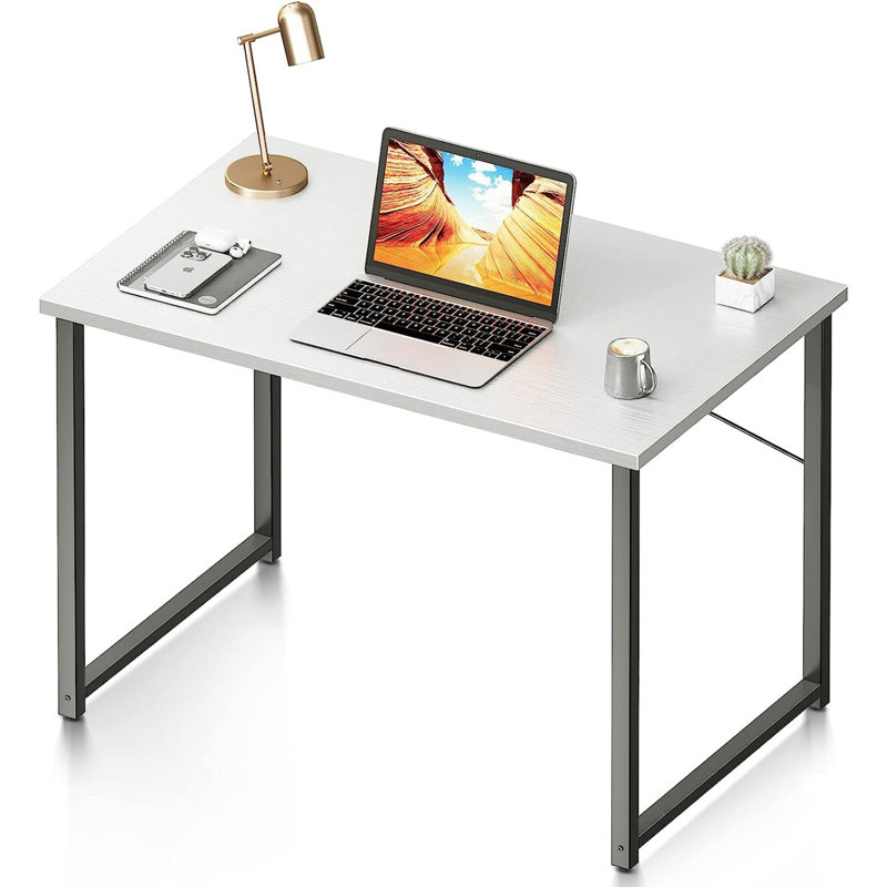 Bureau d'ordinateur l 16 po Kiriko, Blanc noir
