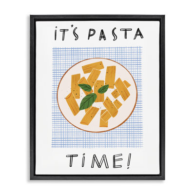  Pasta Time Phrase Canvas Wall Art by Marina Astudillo