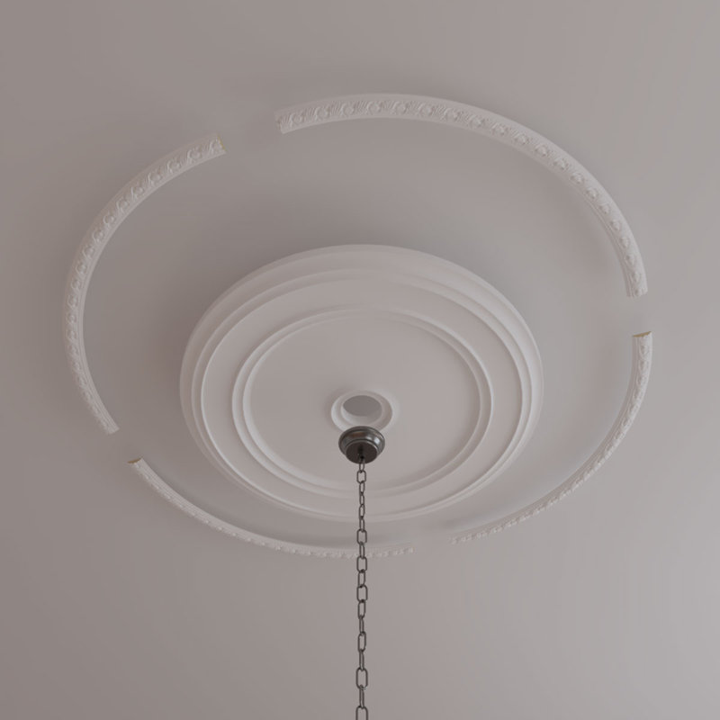 Ensemble d'anneaux de plafond Milton, H 59,375 po x l 59,375 po x P 0,5 po, Paquet de 4 (forme un cercle complet)