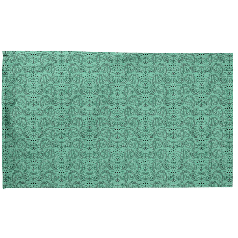 Serviette de thé à motif troisième œil, Menthe, Polyester sergé