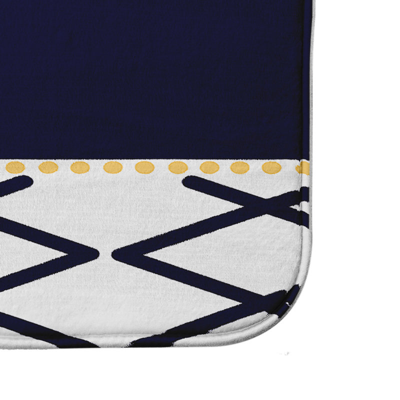 Tapis de bain Madeline, l 24 po x L 17 po, Bleu marine