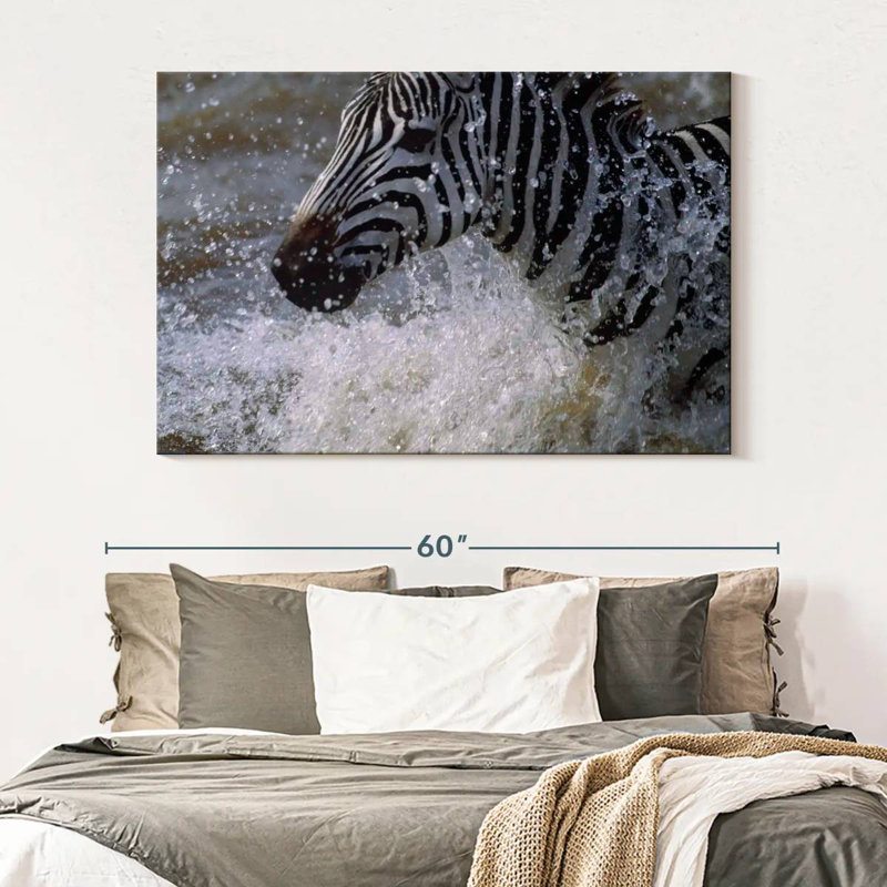 Brampt Zebra Splash, 34" H x 51" W