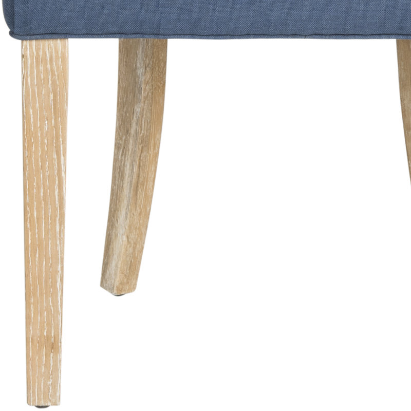 Baumgarten 49.53cm H Upholstered Side Chair, Blue, Light Wood