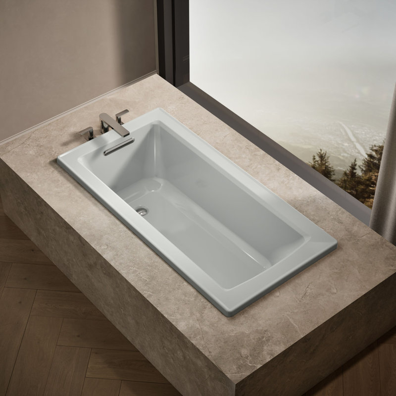 Archer 60" x 30" Soaking Bathtub, Ice Gray