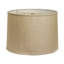Abat-jour tambour en lin brun foncé-122899446