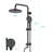 Shower Head With Handheld Shower System With 8" Rainfall Shower Head Shower System Dual Shower Combo 3Setting Handheld Sprayer With Slide Bar Matte Black