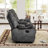 78.35'' Wide Modern Microfiber Manual Reclining Loveseat With Storage Console & Cup Holders-118698549