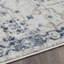 Tapis oriental bleu / crème en polypropylène tissé à la machine Aldoris-1874172520