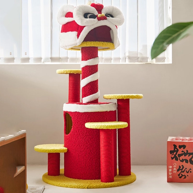 6 Tiers Cat Tree with Condons,Perch,Scratching Posts