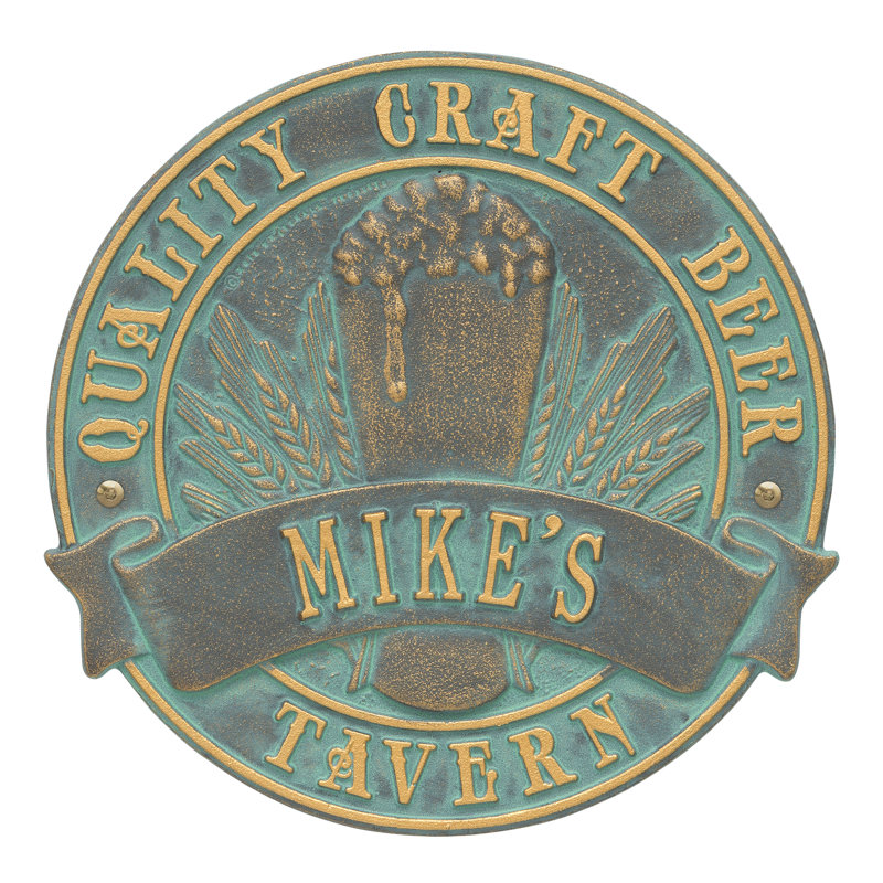 Quality Craft Beer Wall Décor, Yes, Antique Copper