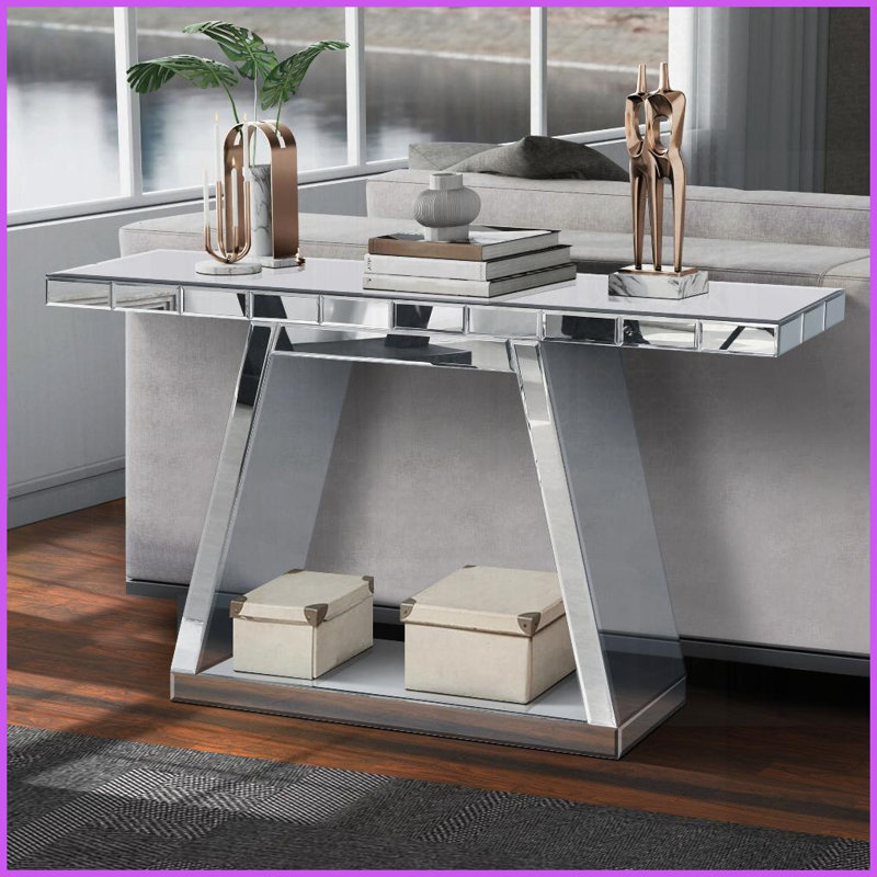 Table d'entrée 55,1 po avec miroir 55 ° Luxe