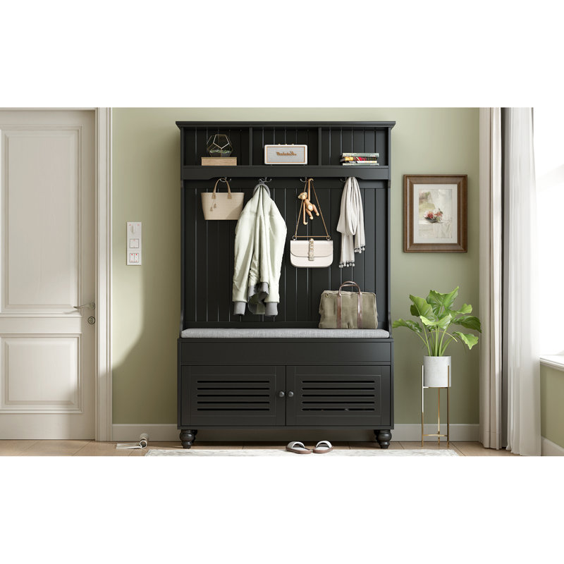 Arbres de couloir multifonctionnels avec rangement, bois MDF robuste, conception moderne pour le vestibule