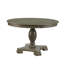Table de salle à manger ronde pour espaces intimes, finition chêne gris froid, 48 po, sièges 4, base piédestal