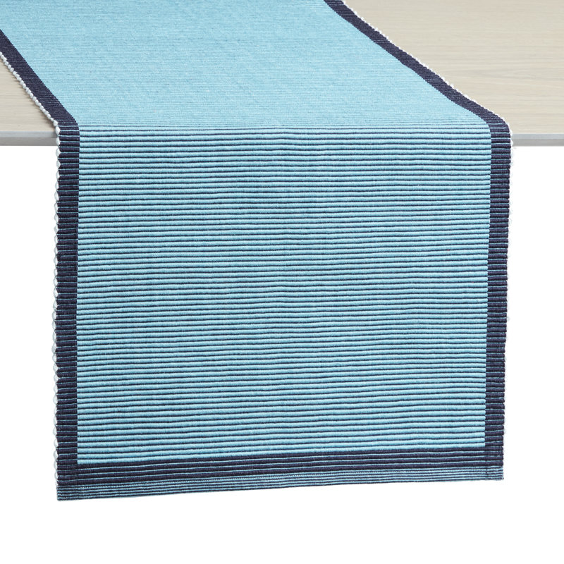 Chemin de table Kate Spade New York Garden Party, bleu / bleu marine, 14 x 72, Bleu