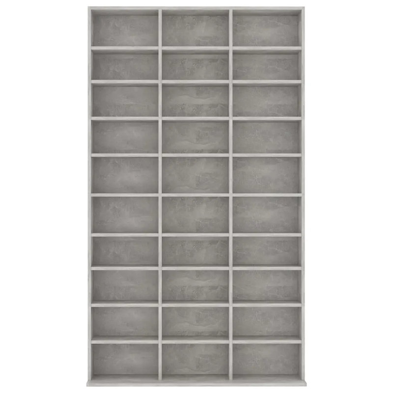 Cleanthes Bookcase, 177.5cm H x 102cm W x 16cm D, Concrete Grey