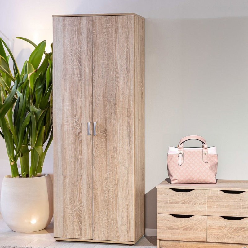 Arconati 2 -Door 5 -Shelf Storage Cabinet, Sonoma Oak Imitation