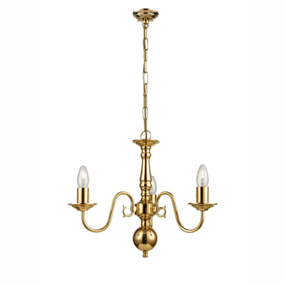 Delft 3-Light Shaded Chandelier