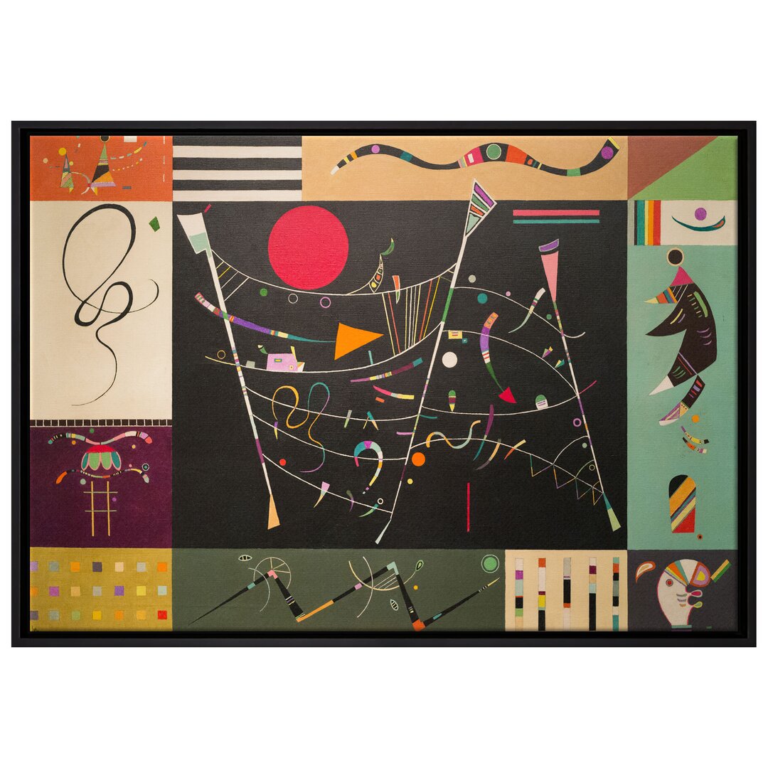 Gerahmtes Leinwandbild Studie für das Ensemble von Wassily Kandinsky