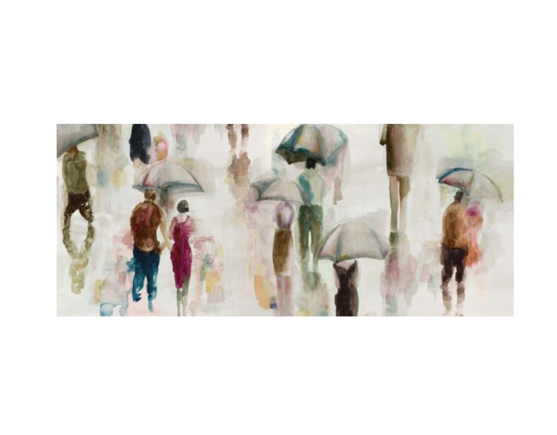 Umbrella Season I Painting by Eden Edwards, 30" H x 71" W  x 1.5" D, Outdoor