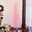 Sapin de Noël artificiel mince de 7 pi avec 818 pointes de branches réalistes et non éclairées
